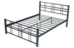 Atlas Metal Single Bed Frame - Silver